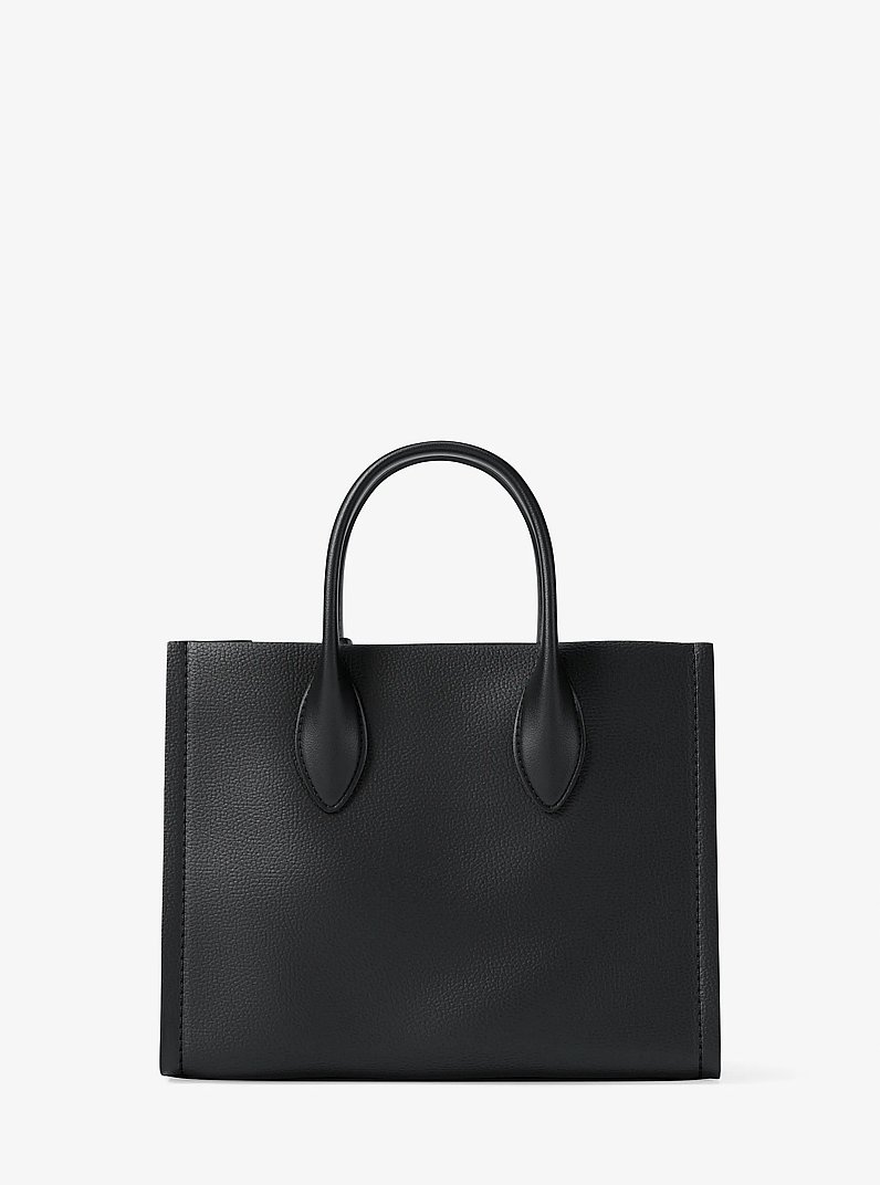Mirella Small Pebbled Leather Convertible Crossbody Bag in BLACK | Michael Kors