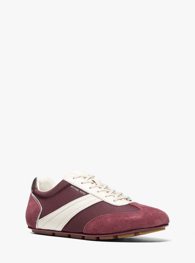 Susie Mixed-Media Sneaker in OXBLOOD | Michael Kors