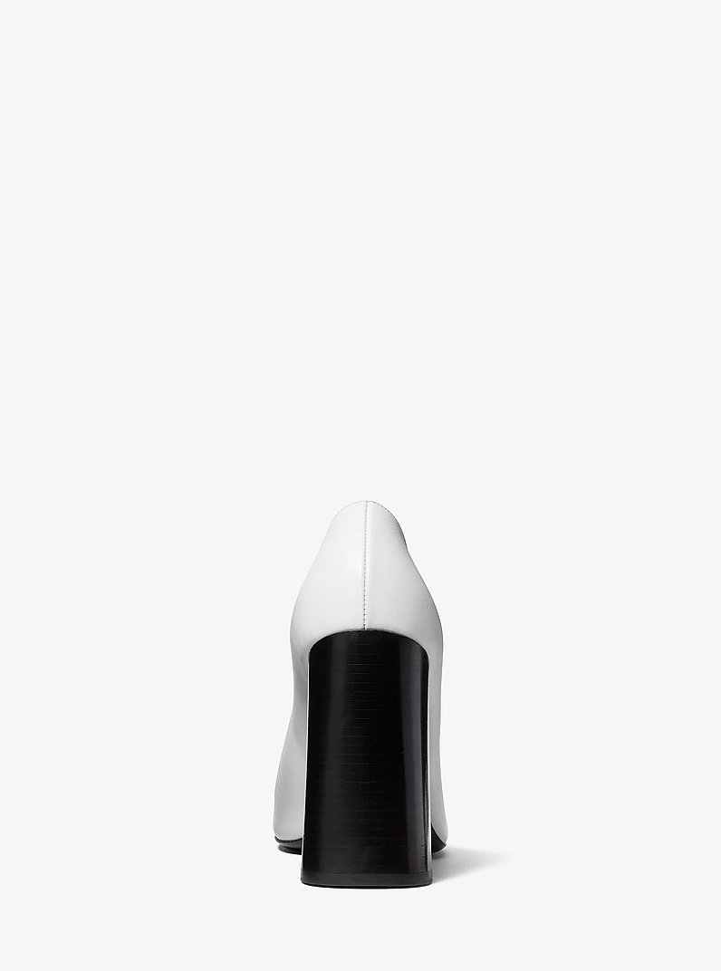 Anna Leather Pumps in OPTIC WHITE | Michael Kors
