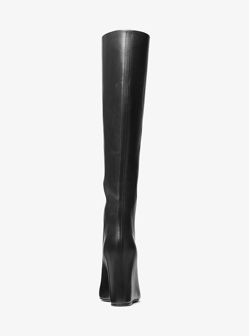 Jodi Leather Tall Boot in BLACK | Michael Kors