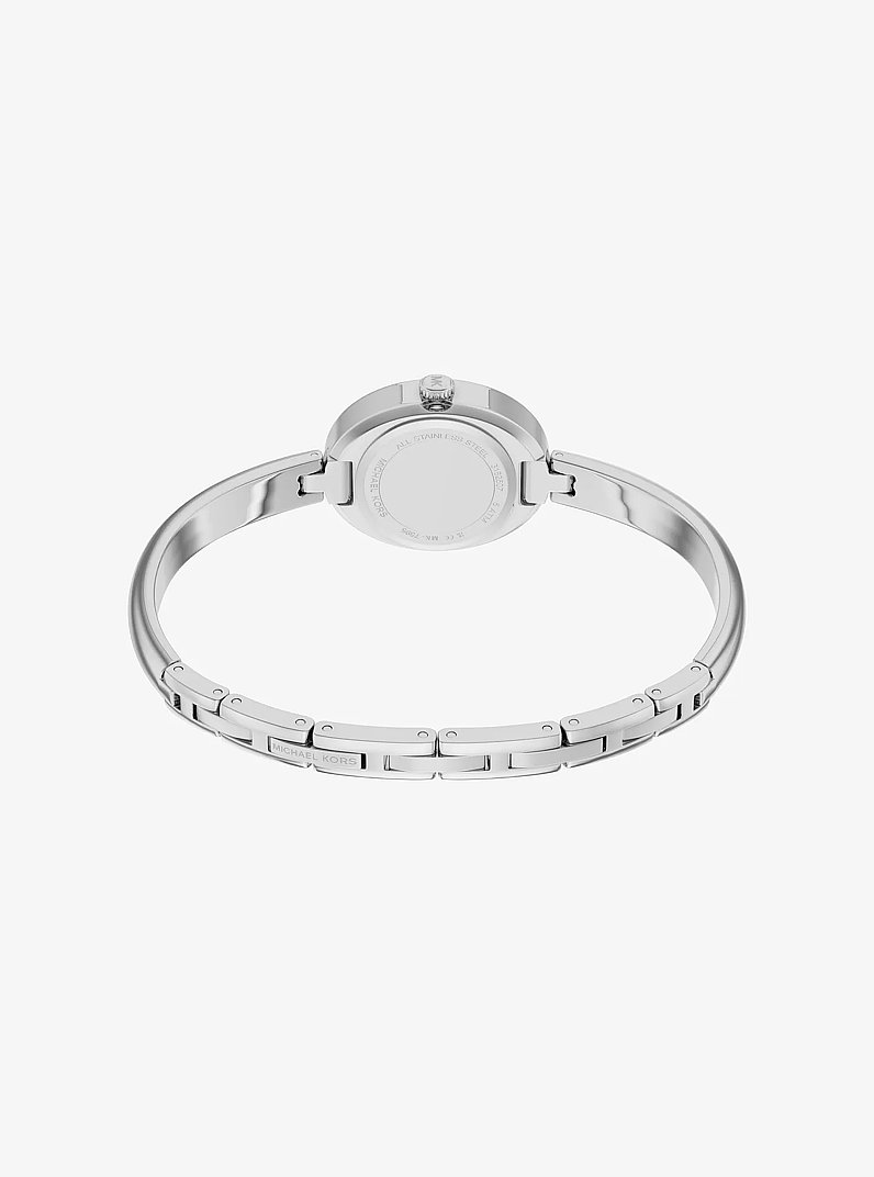 Petite Maude Rose Silver-Tone Bangle Watch in SILVER | Michael Kors