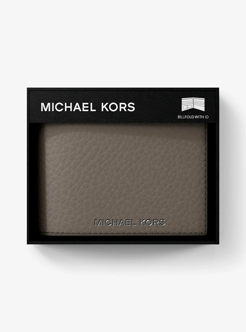 Hudson Pebbled Leather Billfold Wallet in BIRCH | Michael Kors