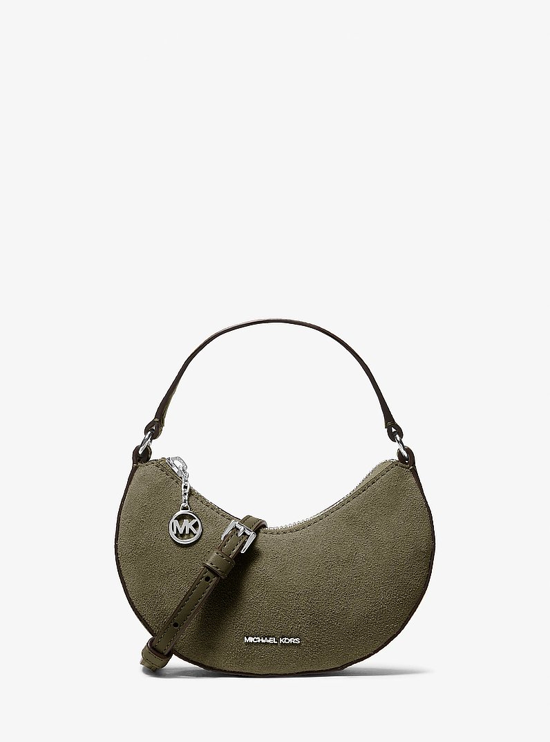 Roey Extra-Small Convertible Crescent Crossbody Bag in OLIVE | Michael Kors