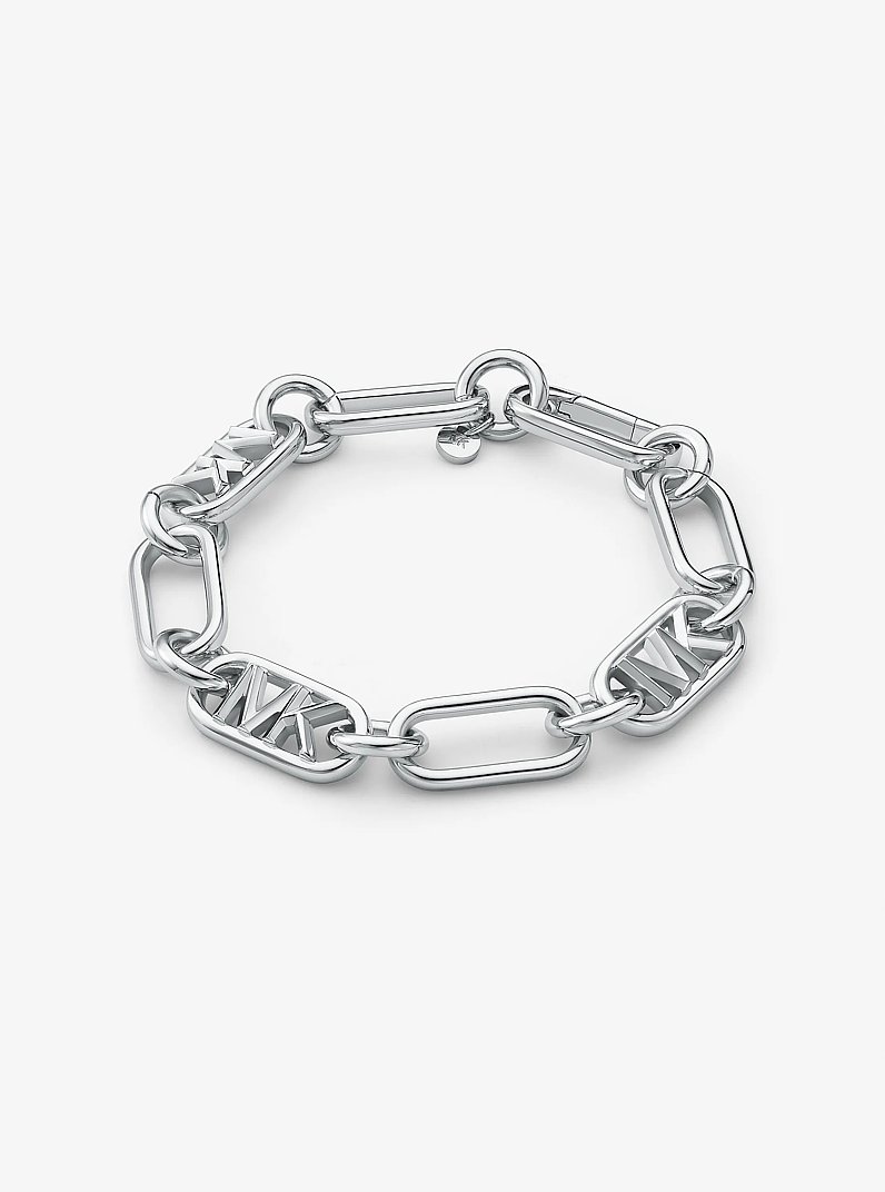 Precious Metal-Plated Brass Chain Link Bracelet in SILVER | Michael Kors