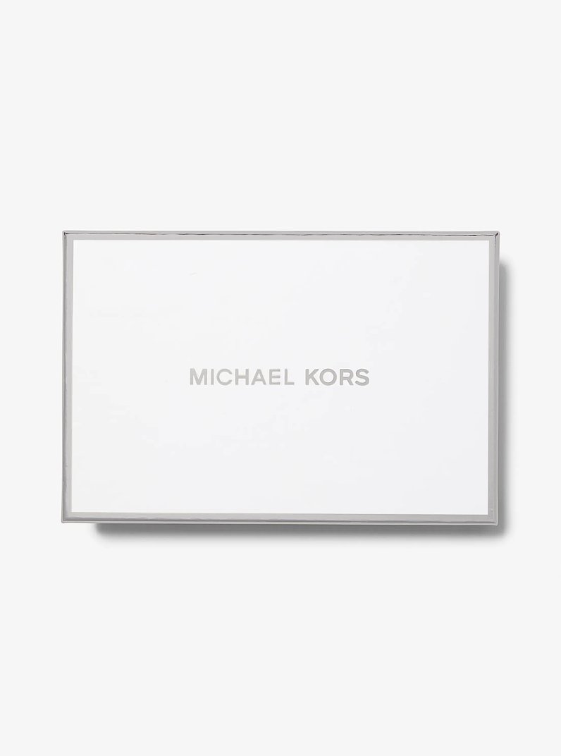 Jet Set Small MK2000 Logo Jacquard Wallet in BLACK | Michael Kors
