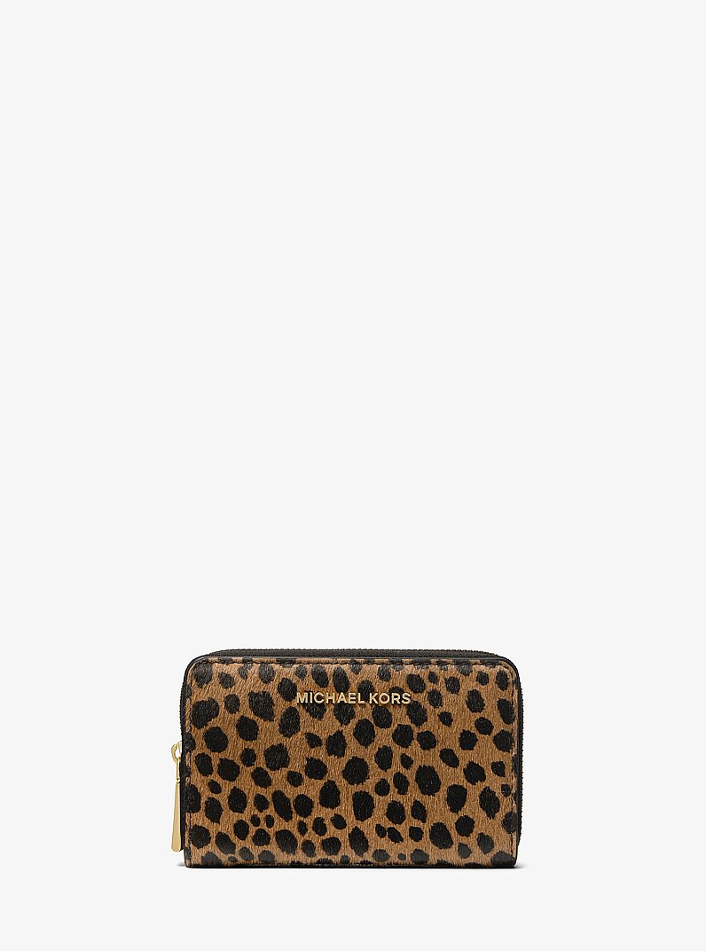 Cartera Jet Set peque&ntilde;a de pelo de becerro con estampado de guepardo in HUSK MULTI | Michael Kors