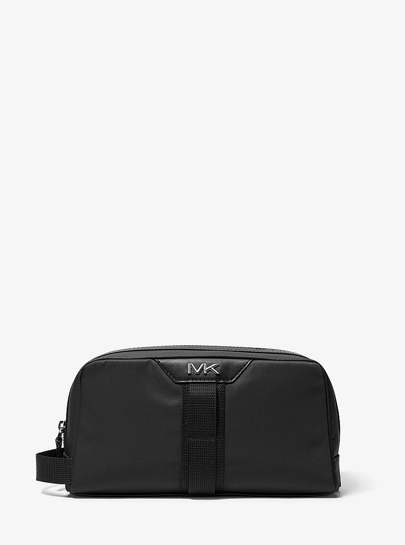 Brooklyn Recycled Nylon Travel Kit in BLACK | Michael Kors