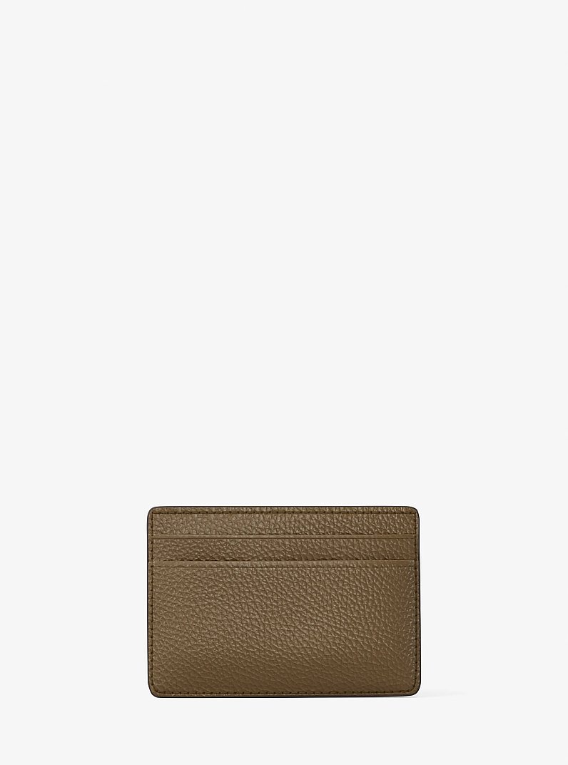 Kartenetui aus gekrispeltem Leder in LODEN | Michael Kors