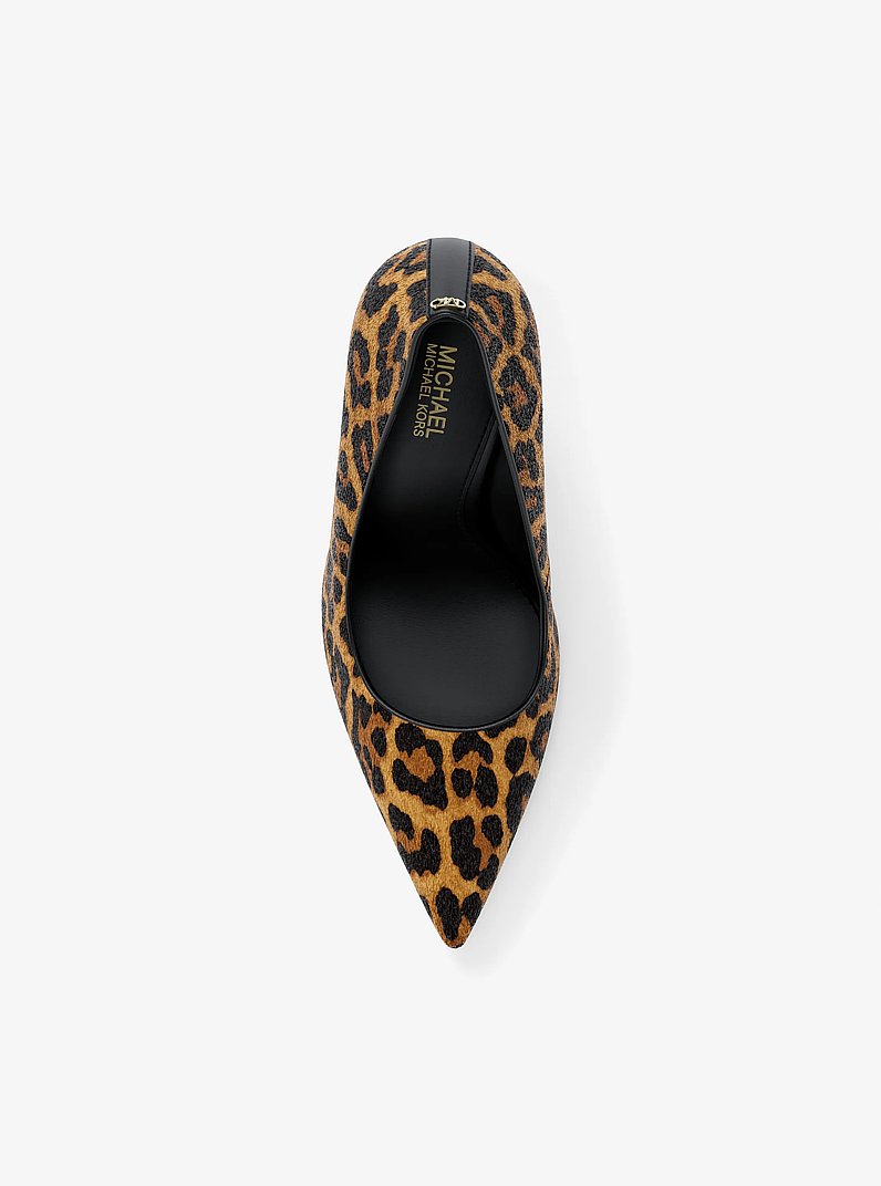 Amara Leopard Print Calf Hair Pump in MARIGOLD | Michael Kors