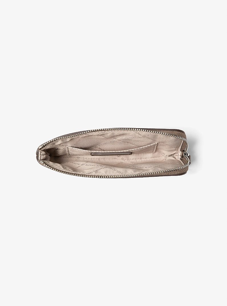 Jet Set Travel Small Signature Logo Wristlet in CHAMPIGNON | Michael Kors