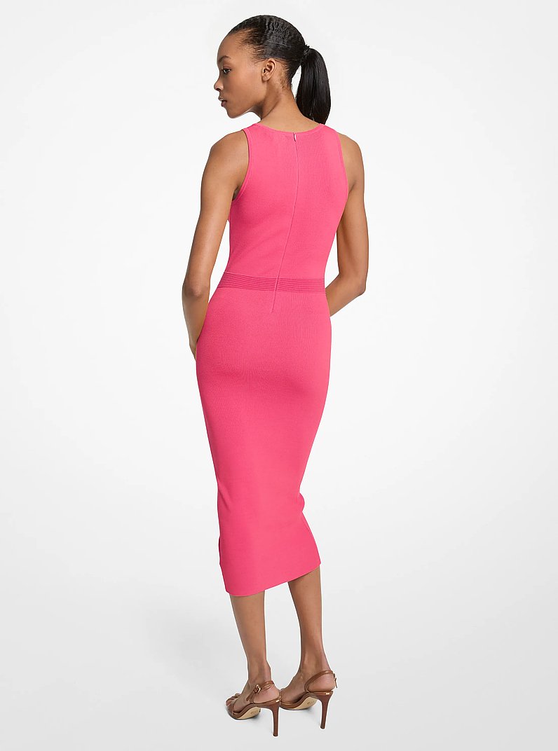 pink dress michael kors Michael Kors Women's Pleated Slip Midi Dress Pink