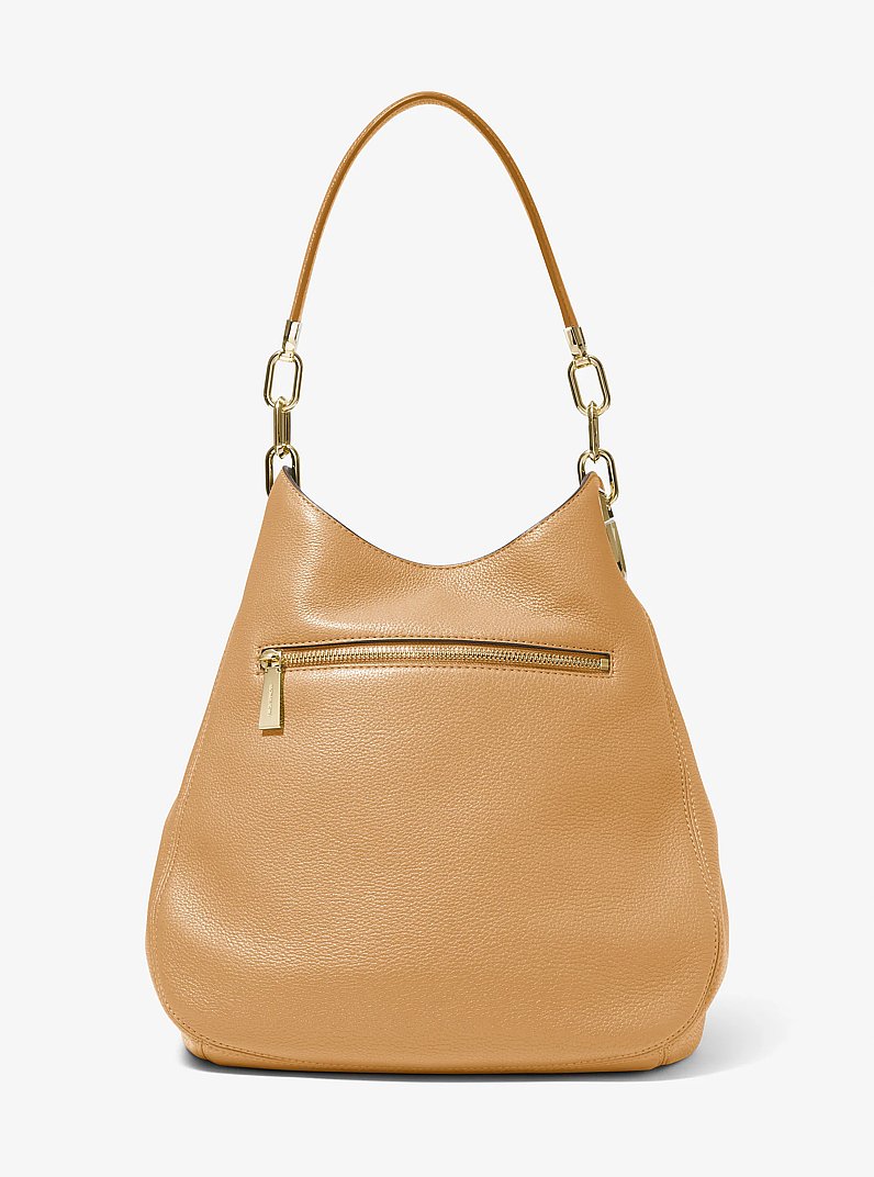 Lillie Large Pebbled Leather Shoulder Bag in PALE PEANUT | Michael Kors