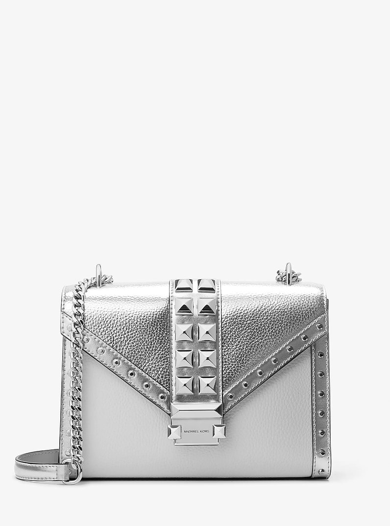 Whitney Medium Studded Shoulder Bag in SILVER MULTI | Michael Kors