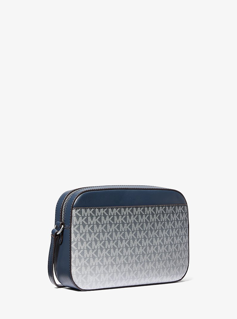 Jet Set Large Ombr&eacute; Signature Logo Crossbody Body in NAVY | Michael Kors