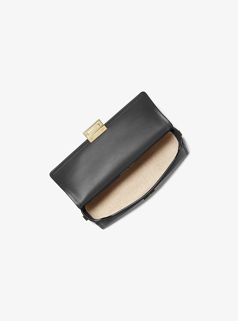 Ludlow Small Leather Convertible Pochette in BLACK | Michael Kors