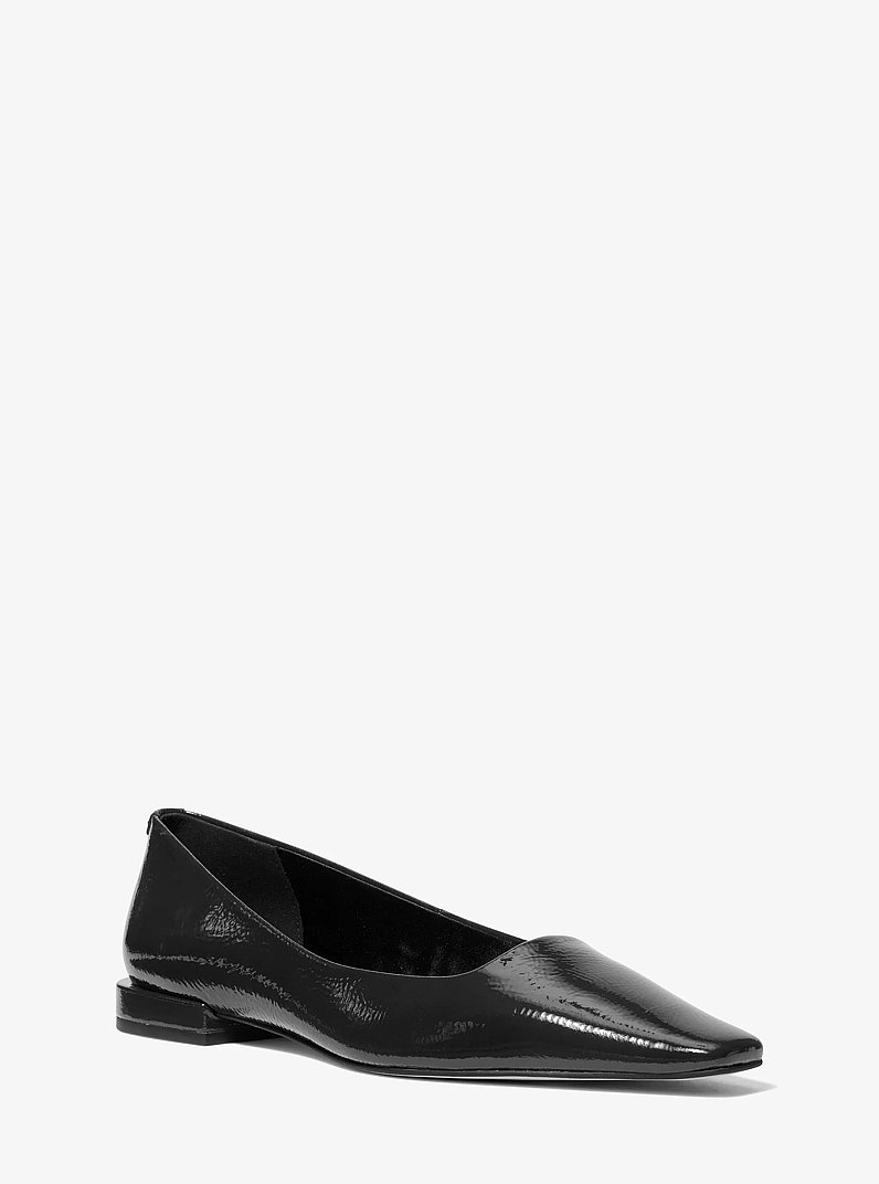 Bailarina Darrah de charol craquelado in NEGRO | Michael Kors