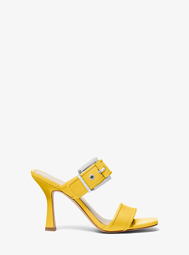Colby Leather Sandal in BRIGHT DANDELION | Michael Kors