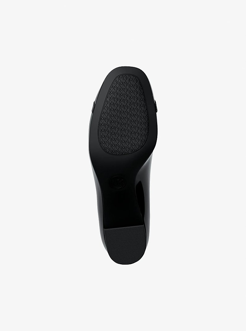 Dori Patent Block Heel Pump in BLACK | Michael Kors