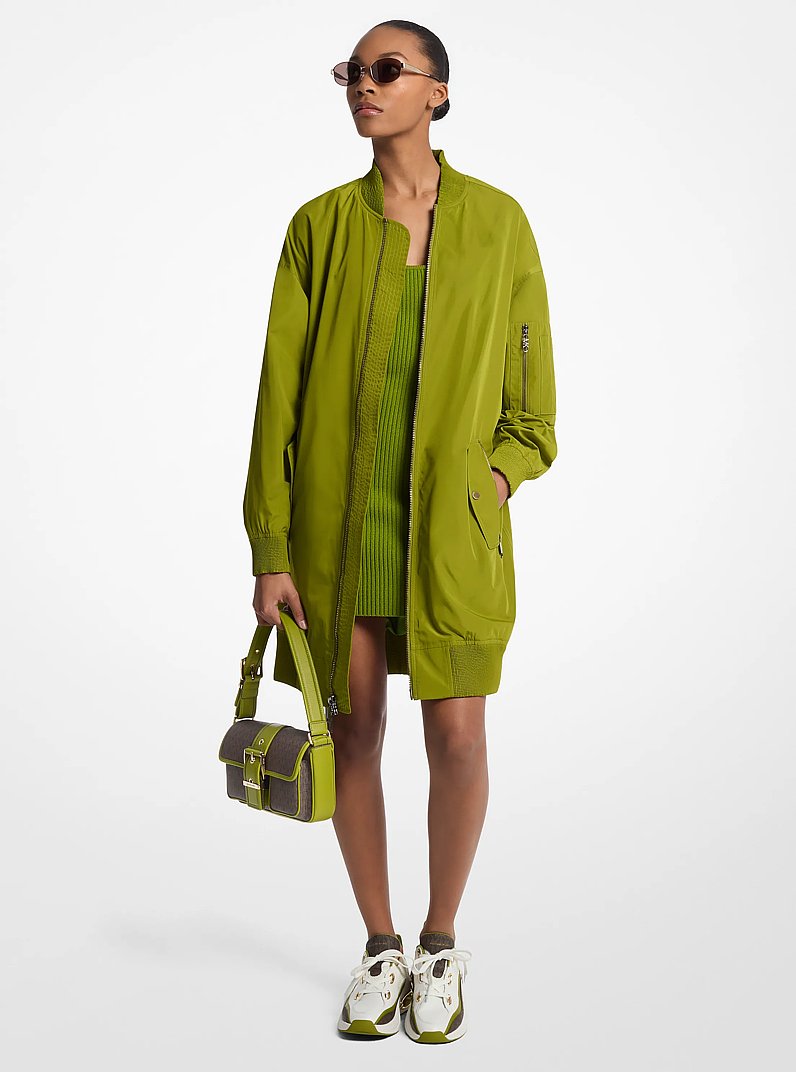 Bomber oversize in VERDE PRATO | Michael Kors