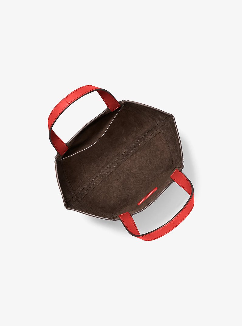 Jordi Small Leather Tote Bag in BURNT SIENNA | Michael Kors