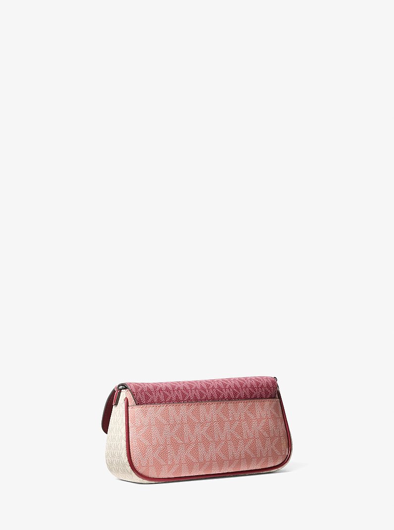 Jet Set Travel Small Color-Block Signature Logo Crossbody Bag With Pouch in MAROON | Michael Kors