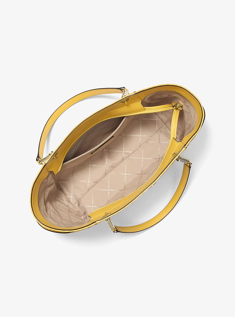 Jet Set Large Signature Logo Shoulder Bag in DAISY YELLOW | Michael Kors