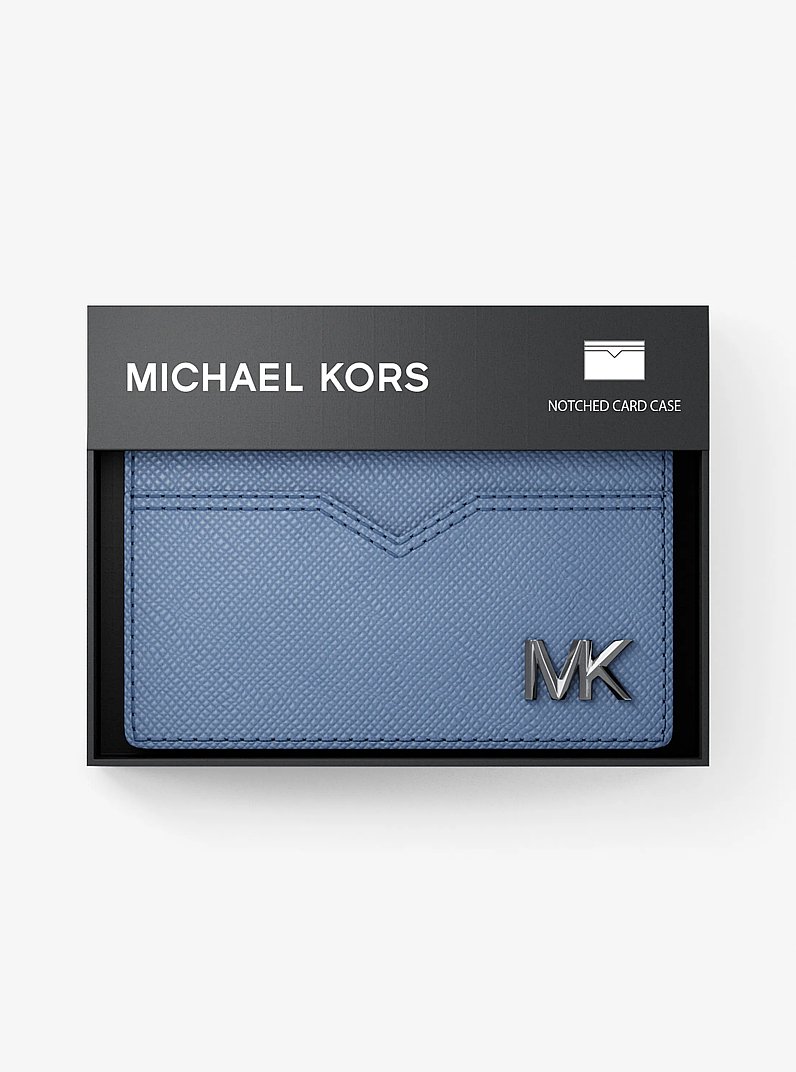 Edison Saffiano Leather Card Case in FRENCH BLUE | Michael Kors