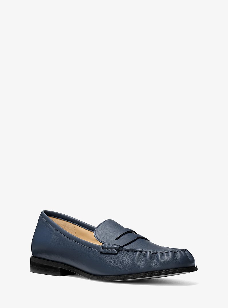 Carlson Leather Loafer in NAVY | Michael Kors
