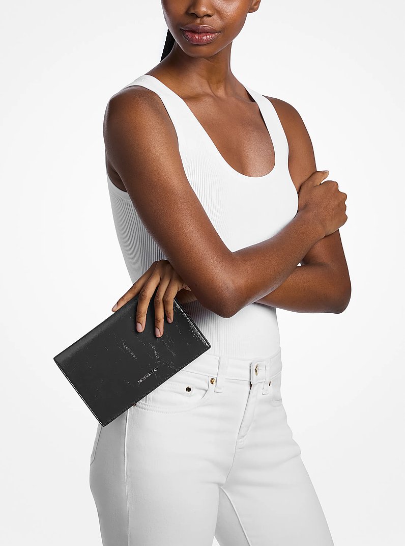 Jet Set Travel Small 2-in-1 Clutch in BLACK | Michael Kors