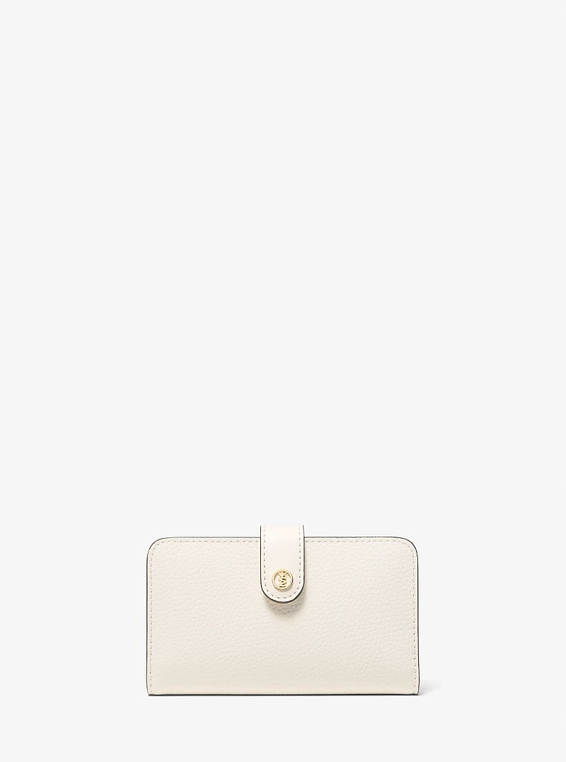 Jet Set Travel Medium Pebbled Leather Billfold Wallet in CR&Egrave;ME L&Eacute;GER | Michael Kors