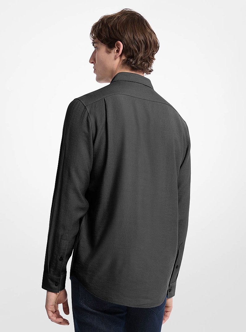 Classic Fit Woven Shirt in BLACK | Michael Kors