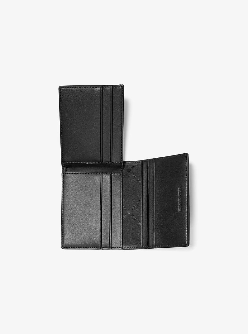 Cooper Pebbled Leather Bi-Fold Wallet in BLACK | Michael Kors