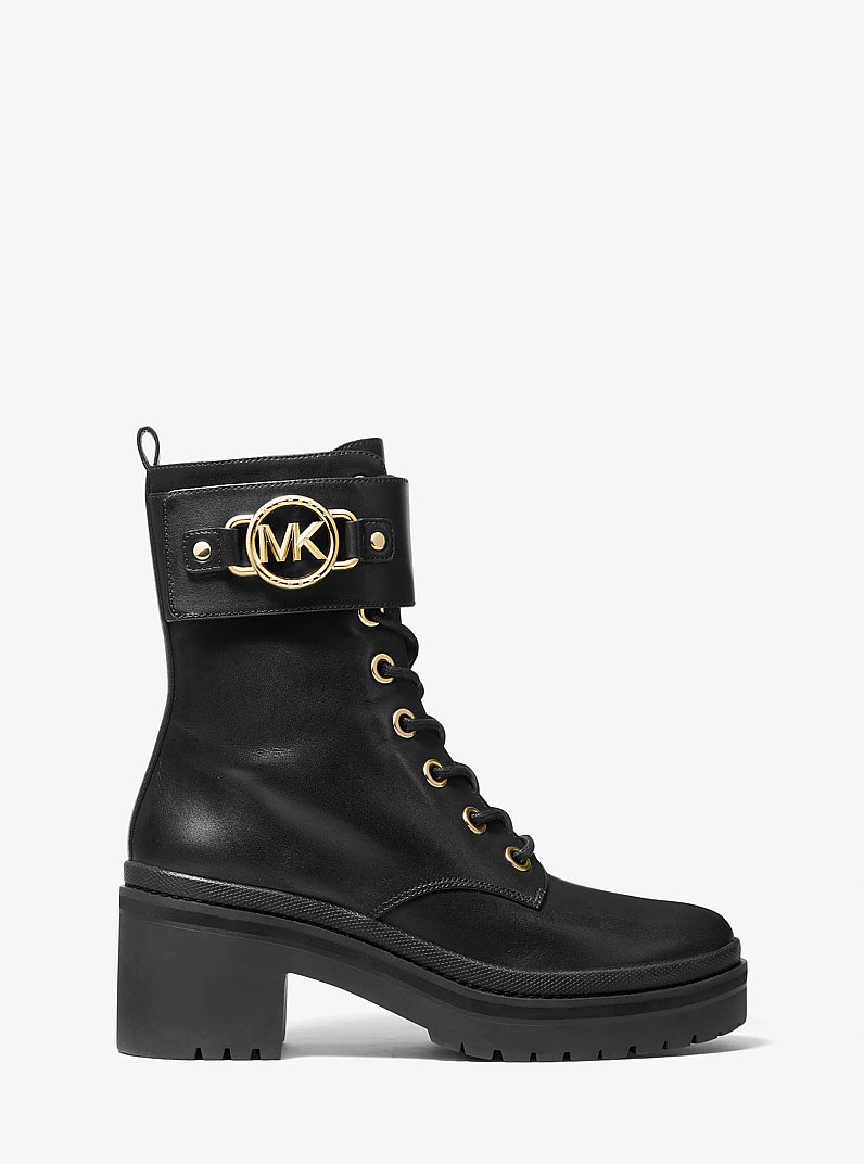 Schn&uuml;rstiefel Rory aus Leder in SCHWARZ | Michael Kors
