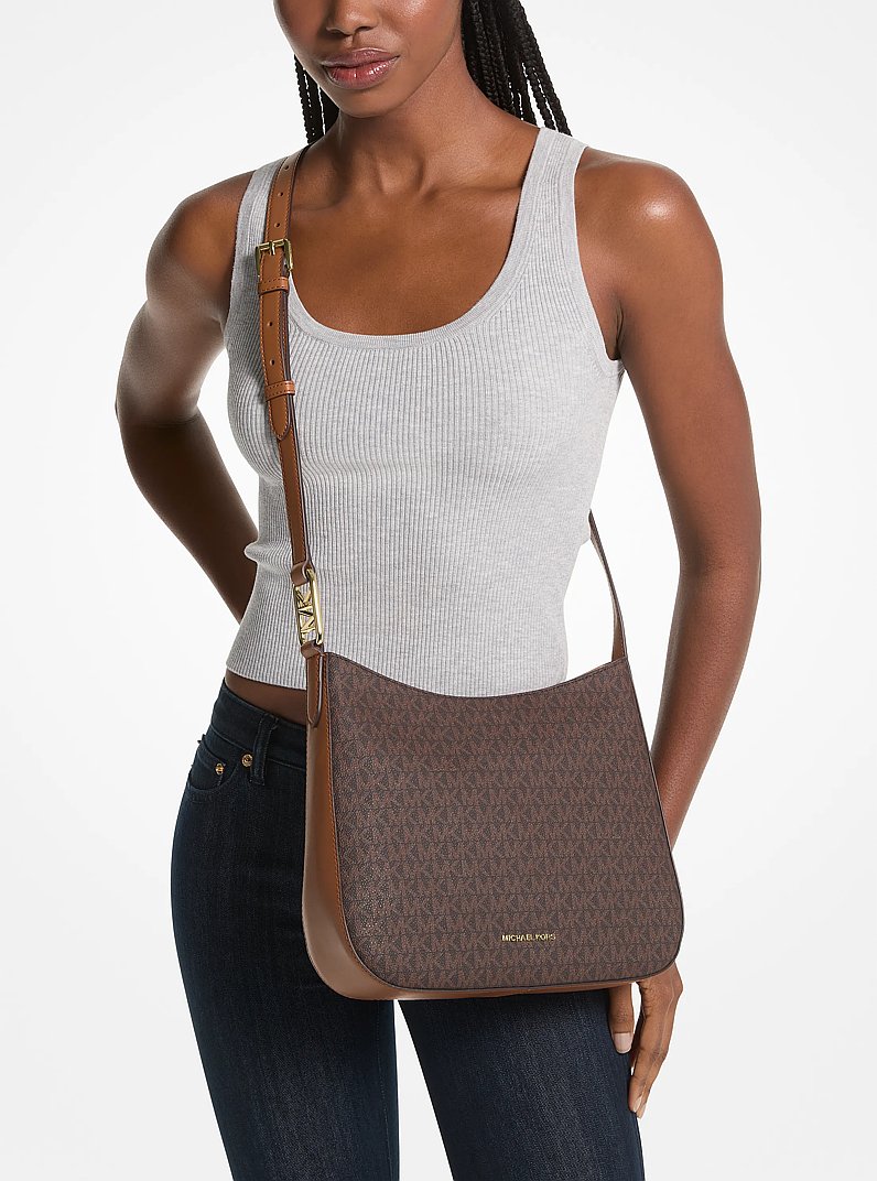 Bandolera Kensington grande con logotipo in MARR&Oacute;N/BELLOTA | Michael Kors