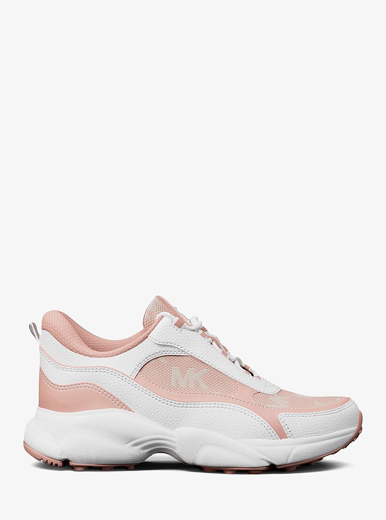 Katrina Mixed-Media Trainer in POWDER BLUSH | Michael Kors