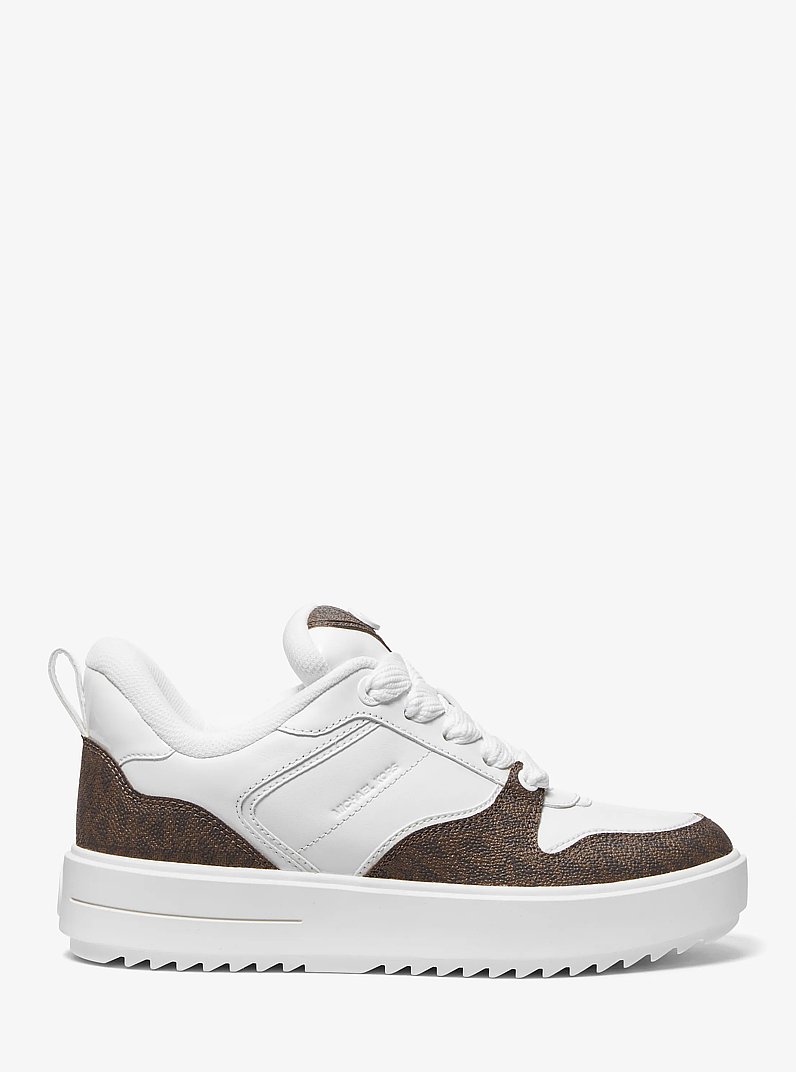 Rumi Leather and Logo Platform Sneaker