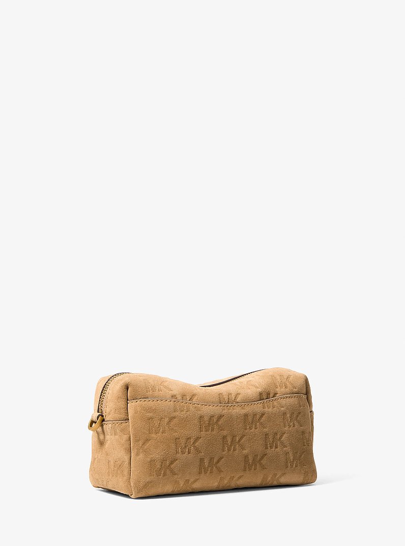 Bryant Small Logo Embossed Suede Convertible Crossbody Bag in BURNT KHAKI | Michael Kors