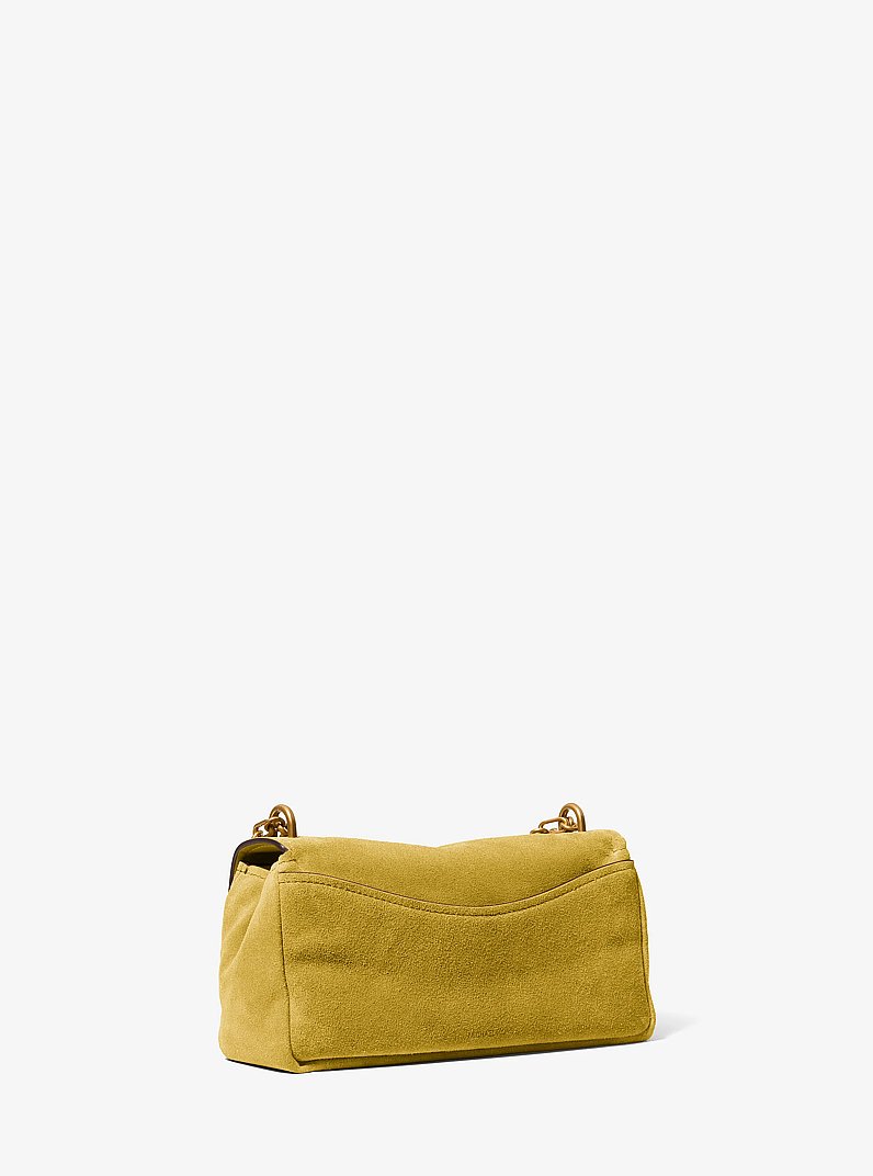 Bryant Small Suede Convertible Shoulder Bag in CHARTREUSE | Michael Kors