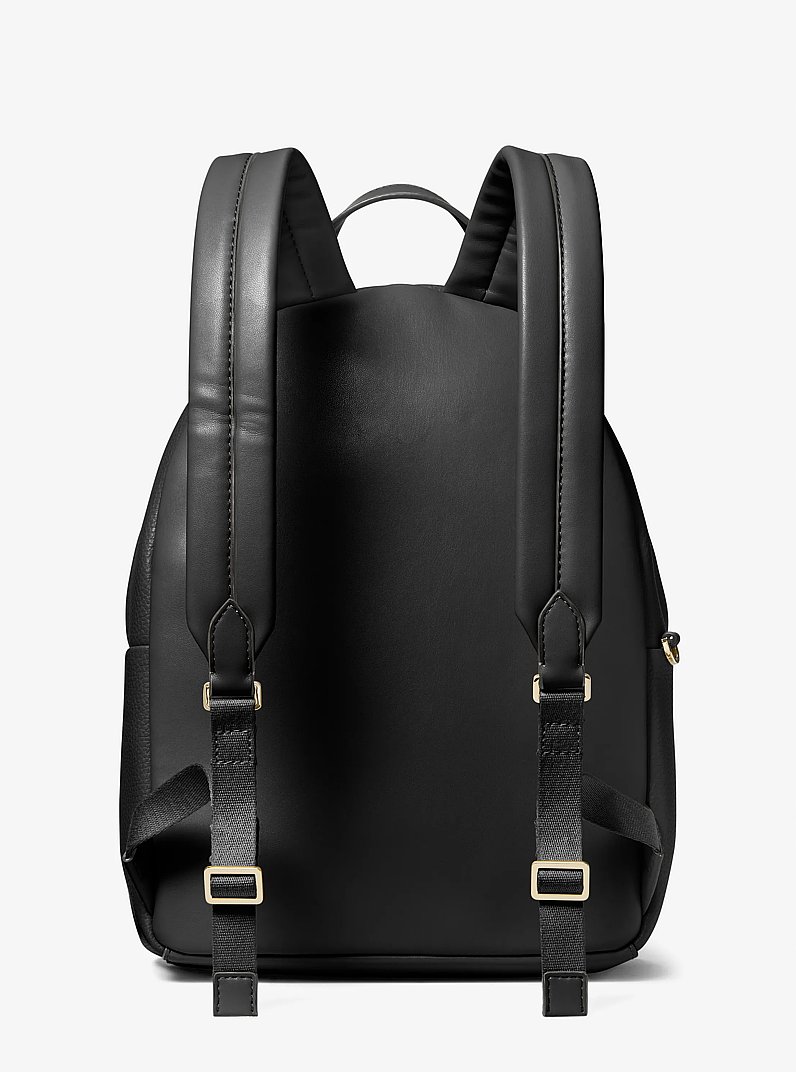 Mochila Maisie mediana 2 en 1 de cuero de grano in NEGRO | Michael Kors
