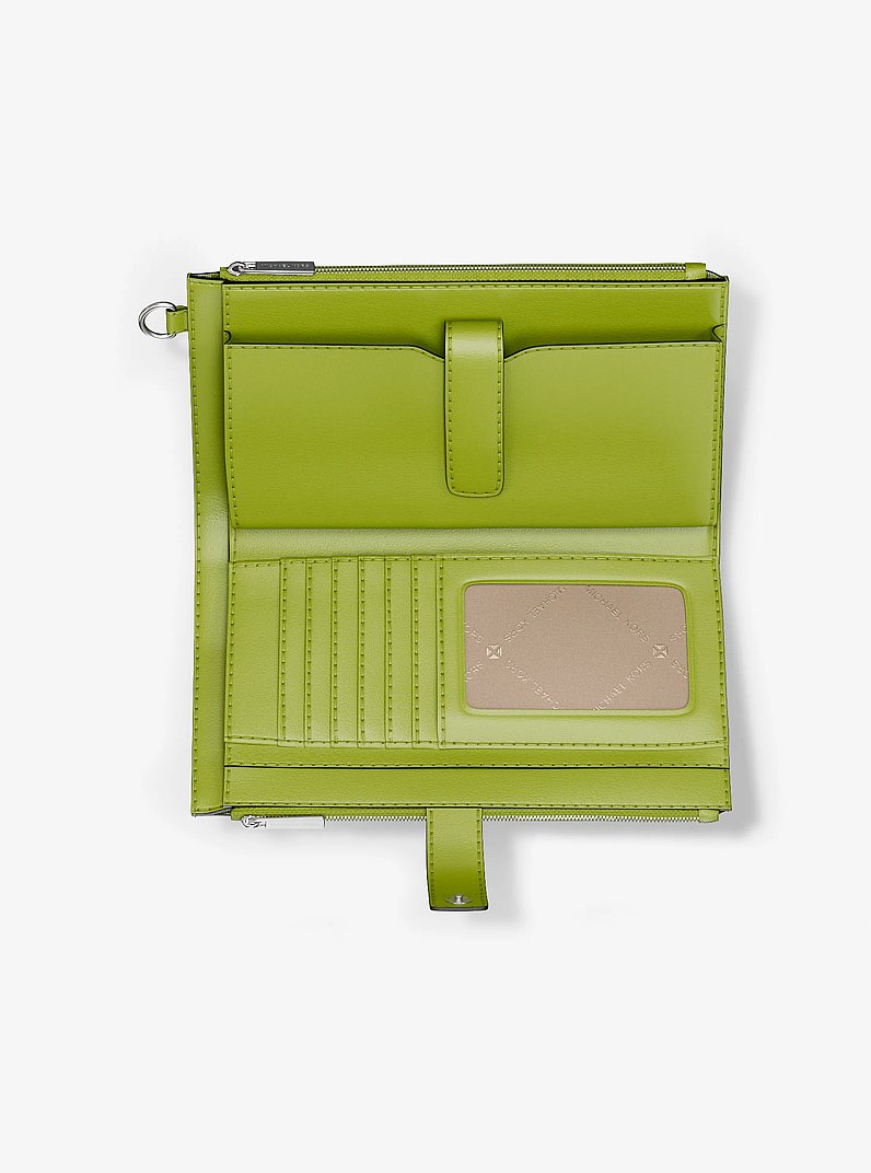 Jet Set Large Ombr&eacute; Signature Logo Wristlet in JUNGLE | Michael Kors