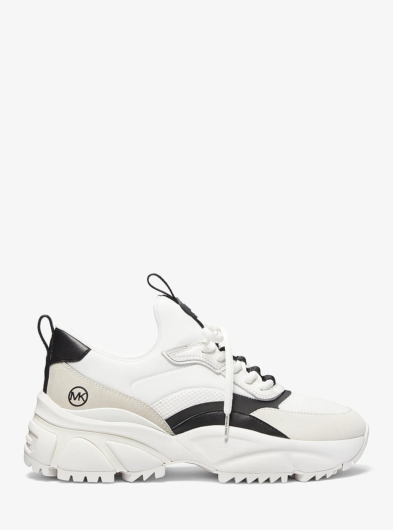 Darius Mixed-Media Trainer in WHITE/BLACK - Sale | Michael Kors [US]