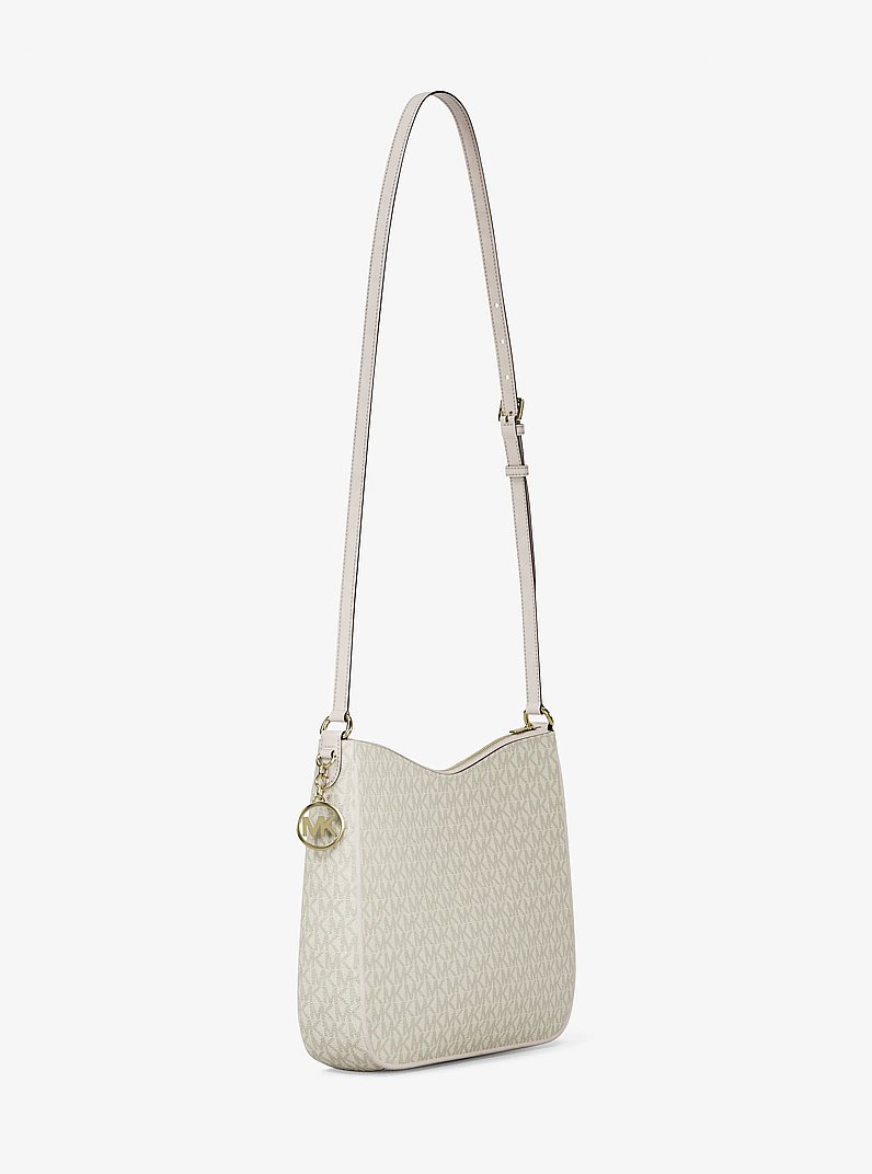 Nayla Medium Signature Logo Messenger Bag in LT CRM MULTI | Michael Kors