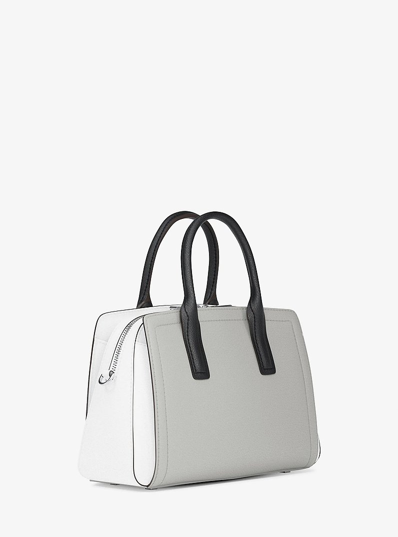 Petit sac Laila en cuir &agrave; couleurs contrast&eacute;es in GRIS CARRI&Egrave;RE MULTI | Michael Kors