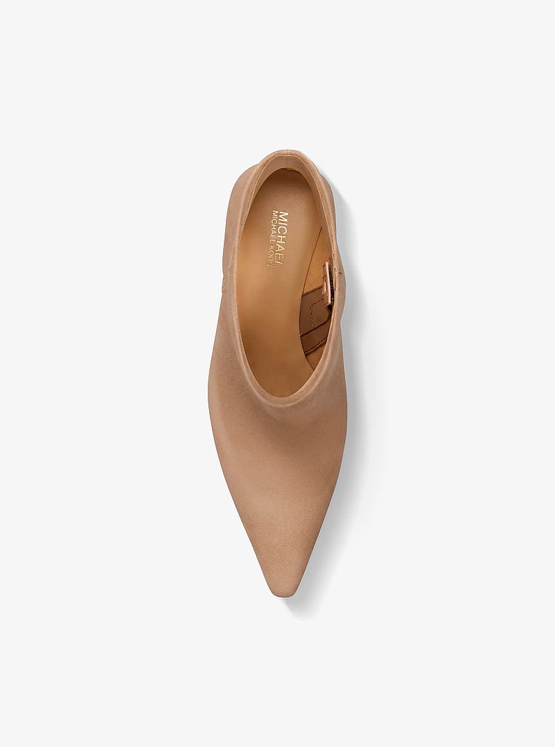 Nalia Polyester Microsuede Boot in CAMEL | Michael Kors