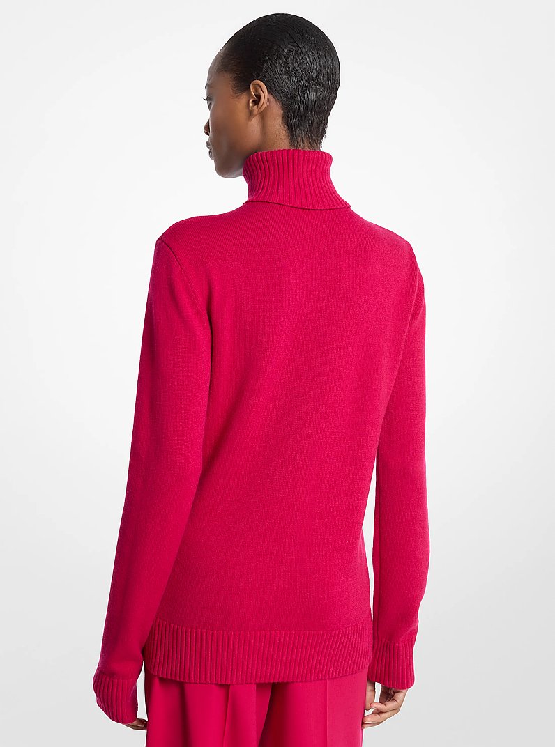 Joan Cashmere Turtleneck Sweater in RASPBERRY | Michael Kors