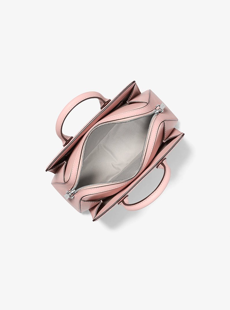 Laila Small Signature Logo Satchel in SMOKEY ROSE | Michael Kors