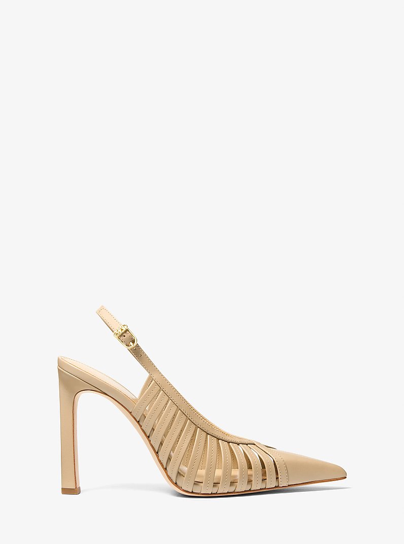 Adriana Leather Pump in KHAKI | Michael Kors