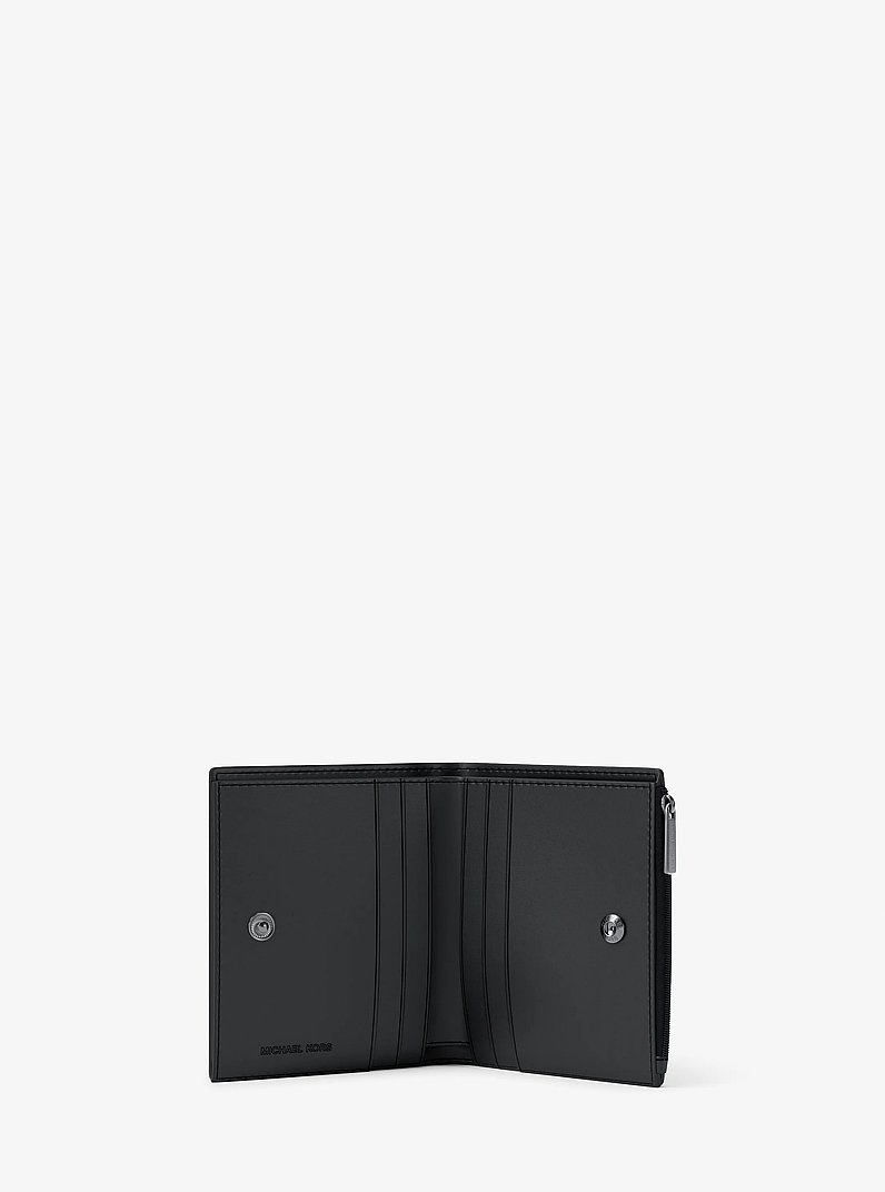 Cooper Metallic Logo Debossed Wallet in SILVER | Michael Kors