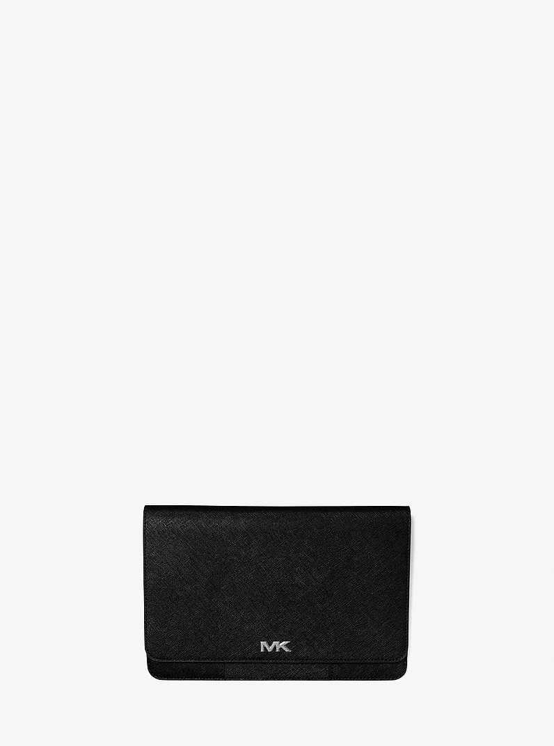 Grand portefeuille Rivington en cuir Saffiano in NOIR | Michael Kors