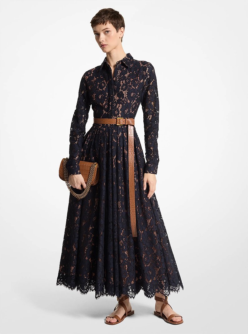 Hemdkleid aus Blumenspitze in MIDNIGHT | Michael Kors